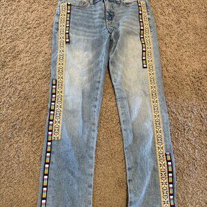 Stitched Boyfriend Jeans Anthropologie